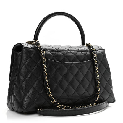Chanel Caviar Quilted Small Coco Handle Flap Black 3 of 13