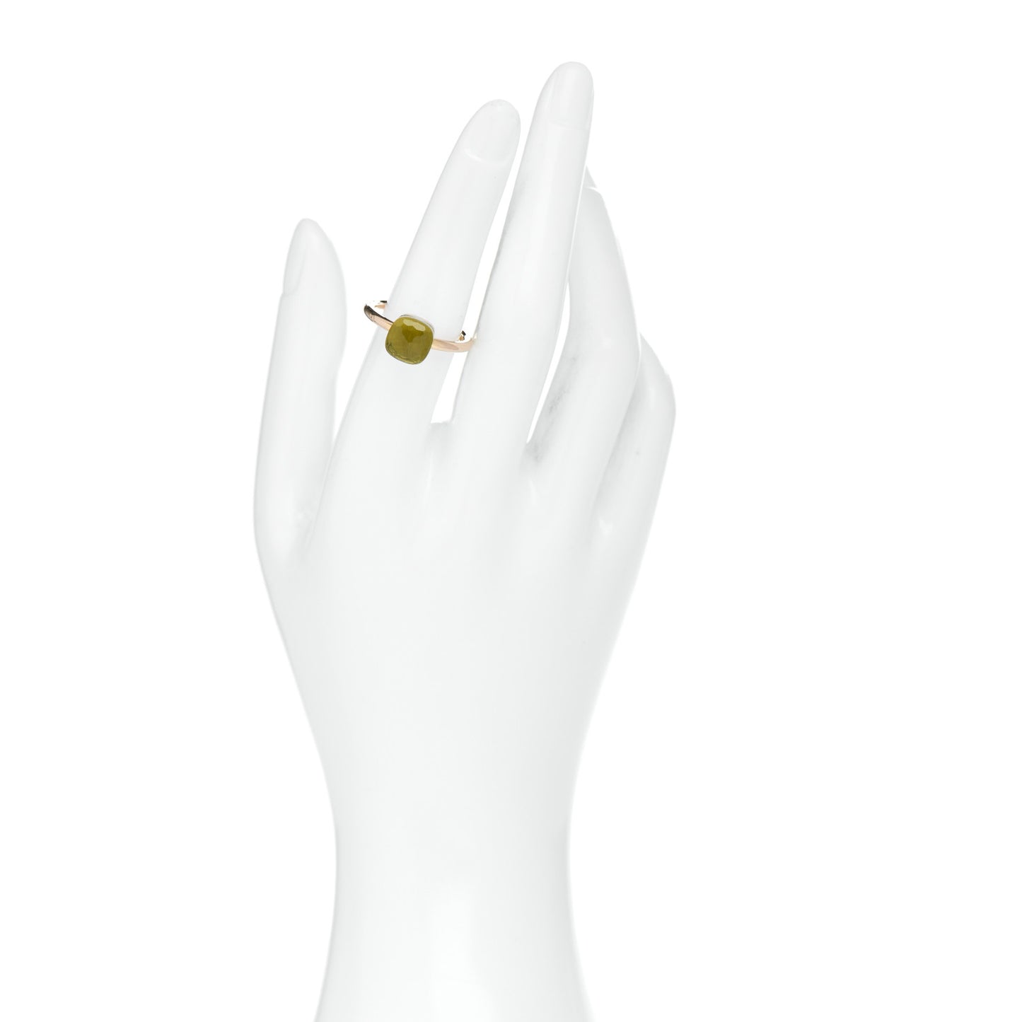 18K Rose Gold Lemon Quartz Petit Nudo Ring 57 8