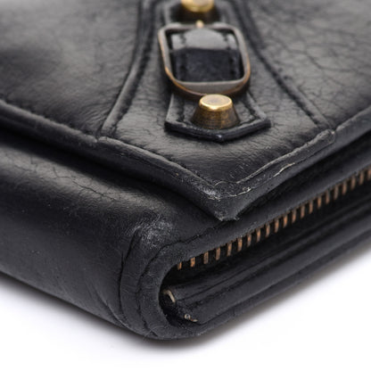 Balenciaga Agneau Classic Hardware Money Wallet Black 9 of 11
