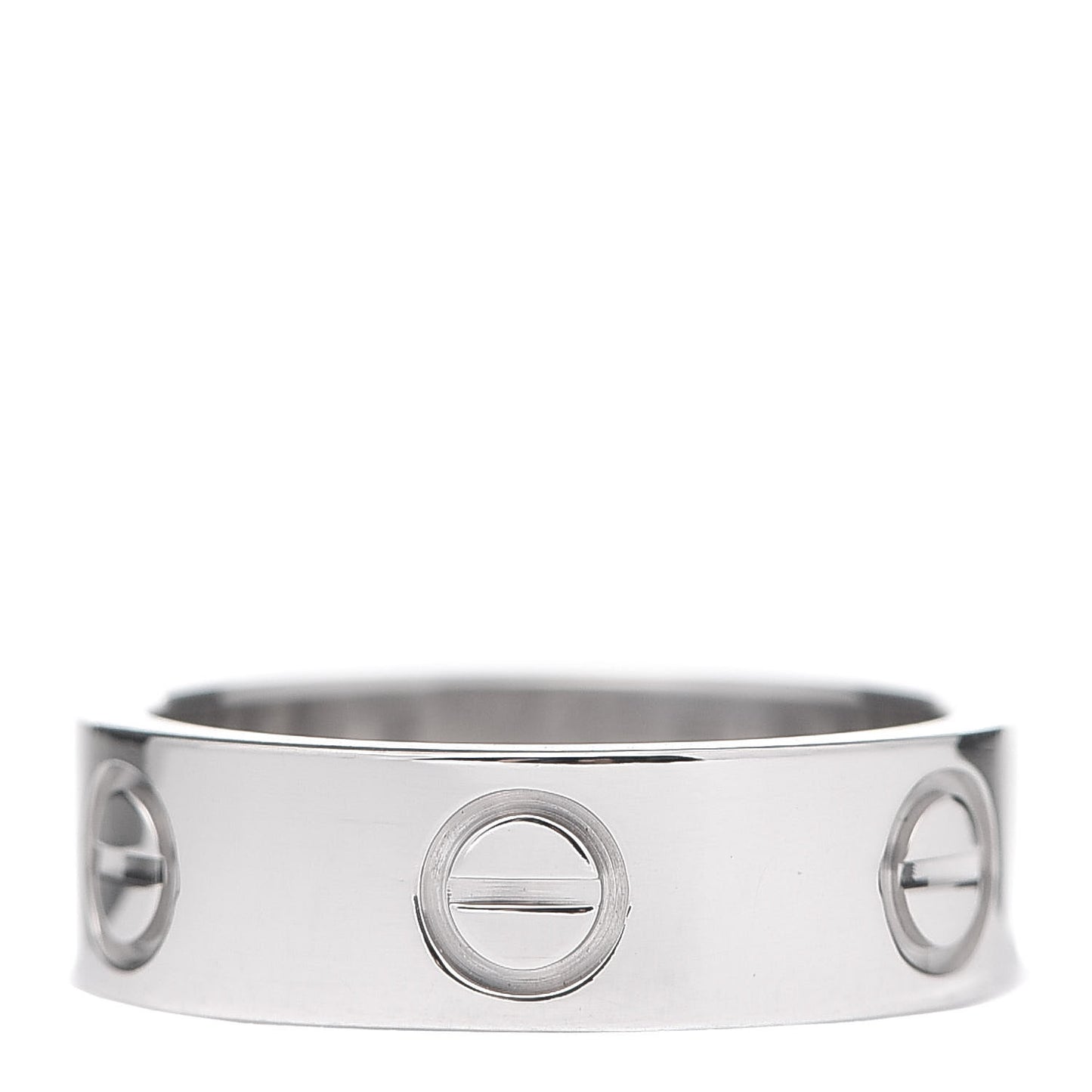 18K White Gold 5.5mm LOVE Ring 49 4.75
