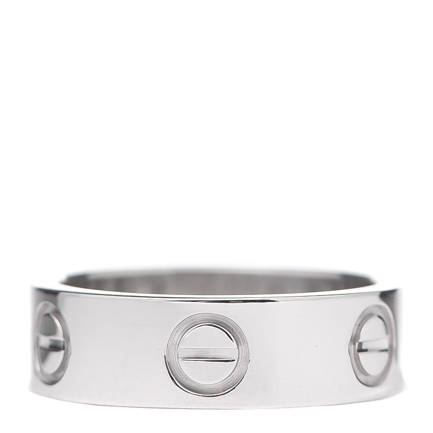 Cartier 18K White Gold 5.5mm LOVE Ring 49 4.75 3 of 4
