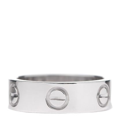 Cartier 18K White Gold 5.5mm LOVE Ring 49 4.75 3 of 4