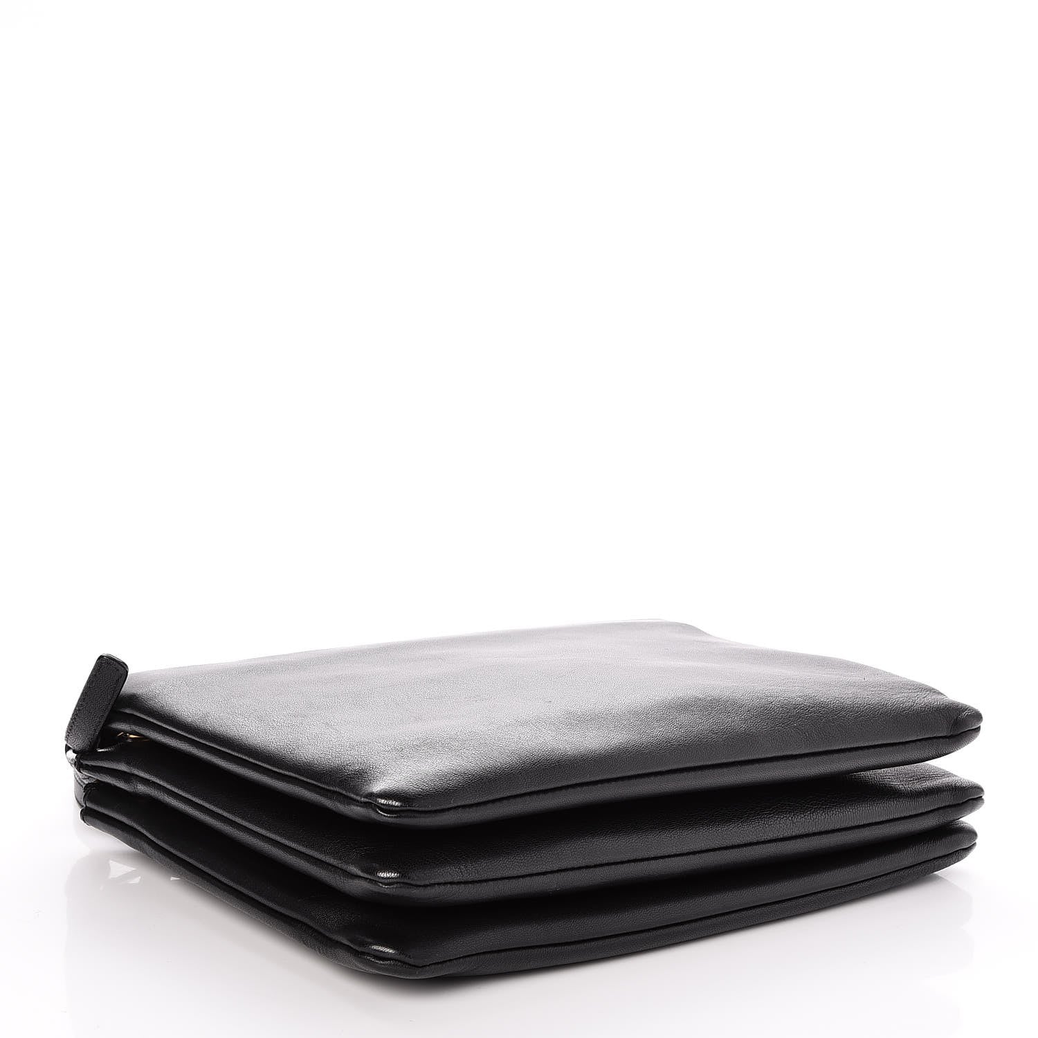 Celine Lambskin Large Trio Crossbody Bag Black 4 of 9