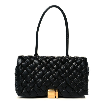 Bottega Veneta Calfskin Intreccio Rumple Desiree Shoulder Bag Black 1 of 12