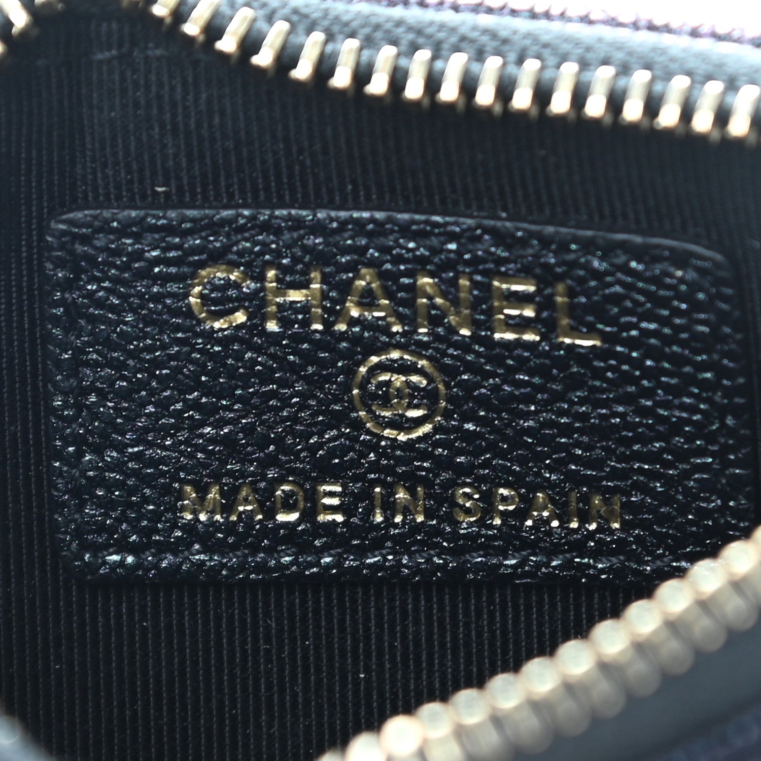 Chanel Iridescent Caviar Quilted Flap Zip Card Holder Black 6 of 8