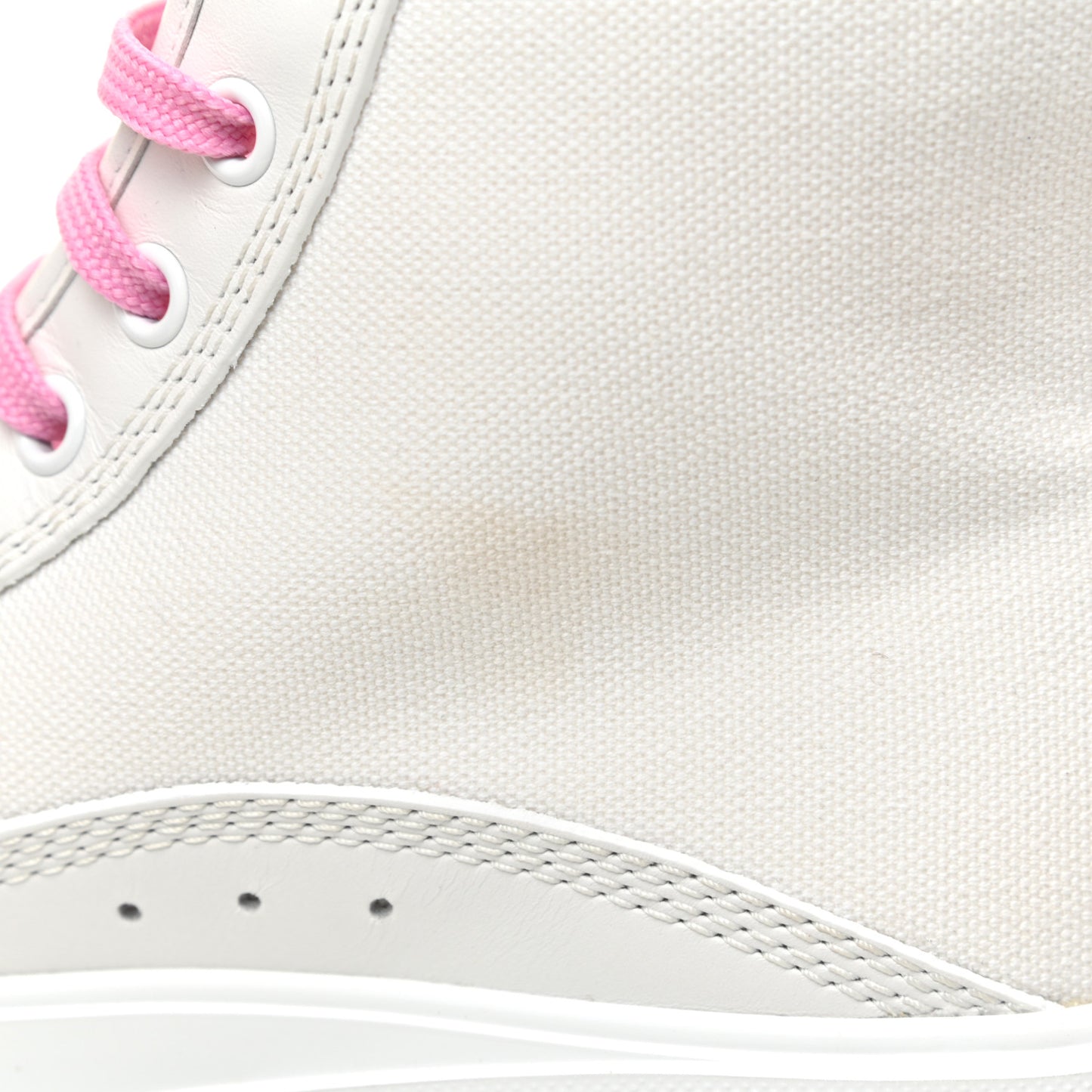 Canvas Monogram LV Squad Sneaker Boots 38 White Pink
