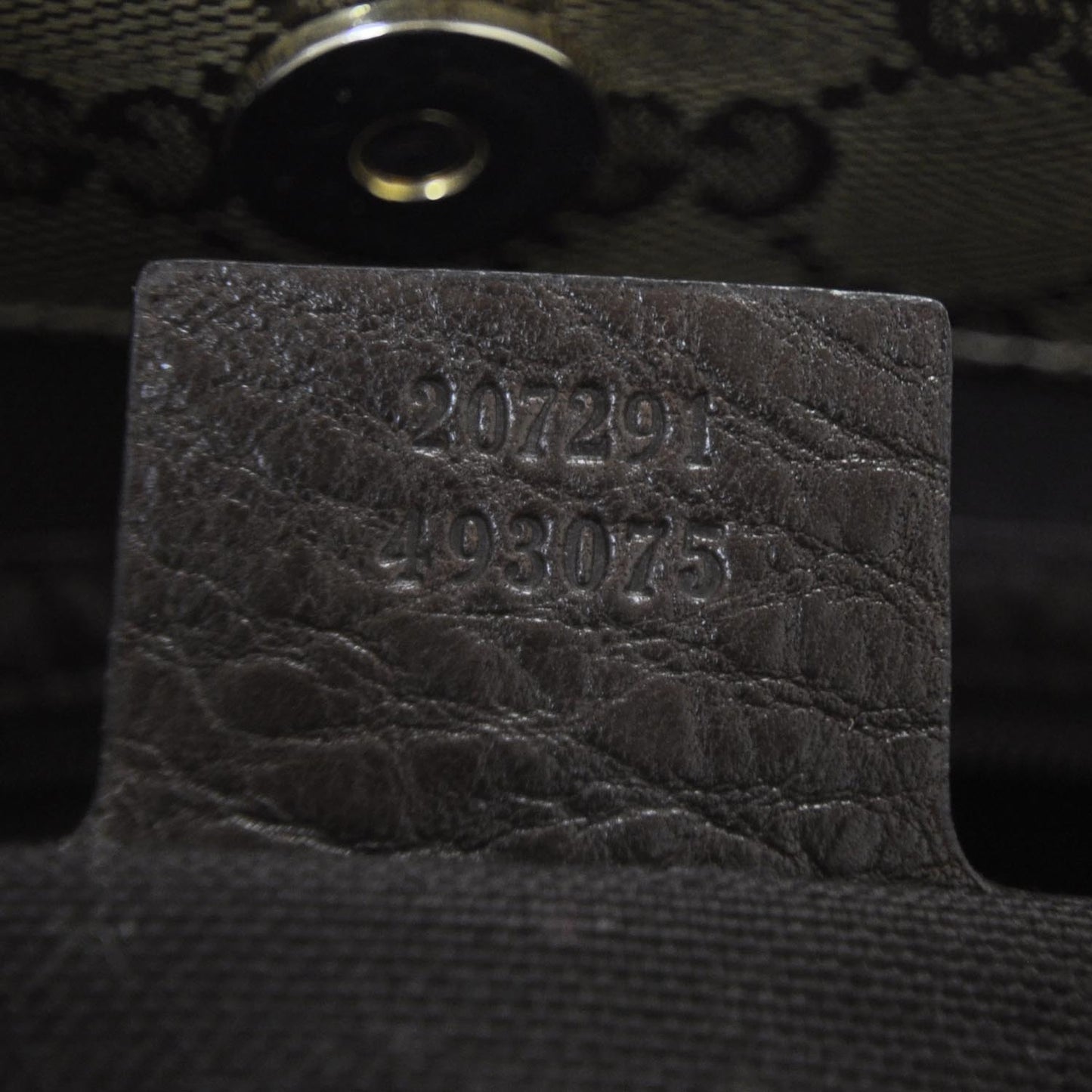 Crystal Monogram Medium Babouska Shopping Tote Dark Brown