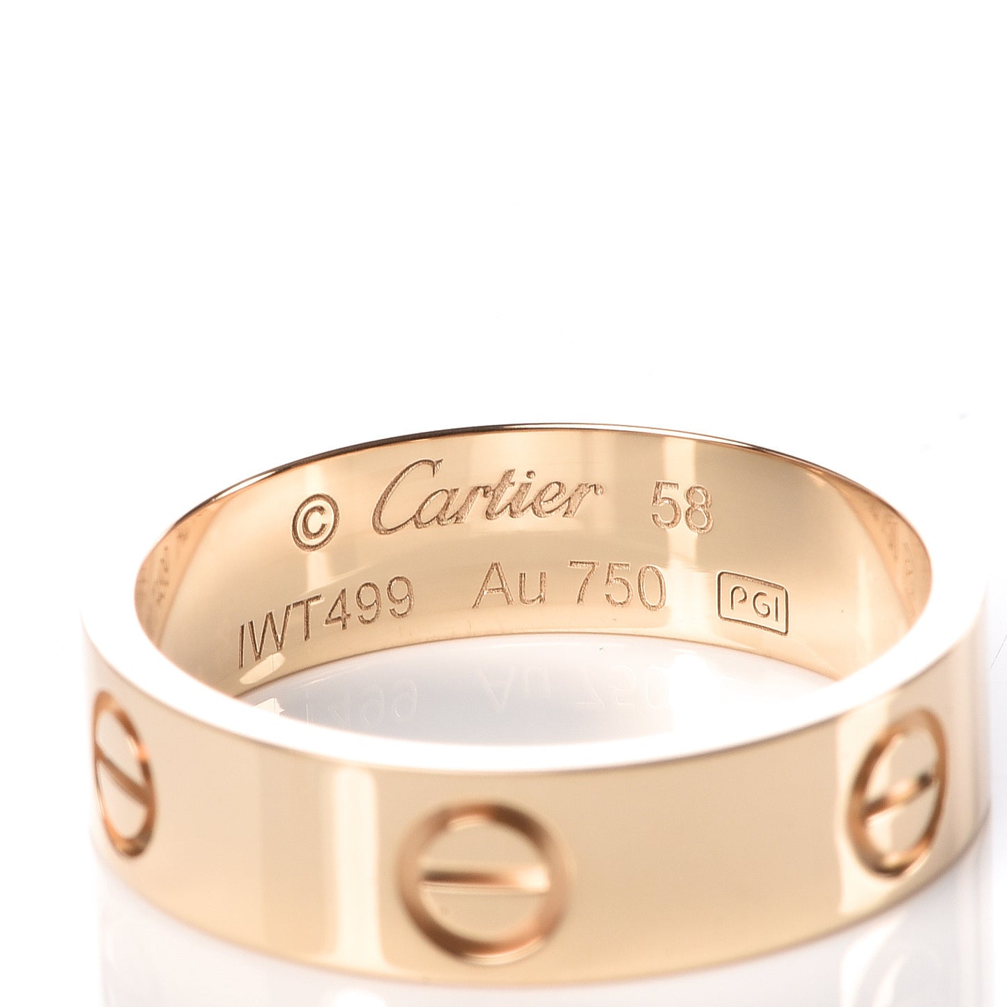 18K Yellow Gold 5.5mm LOVE Ring 58 8.5