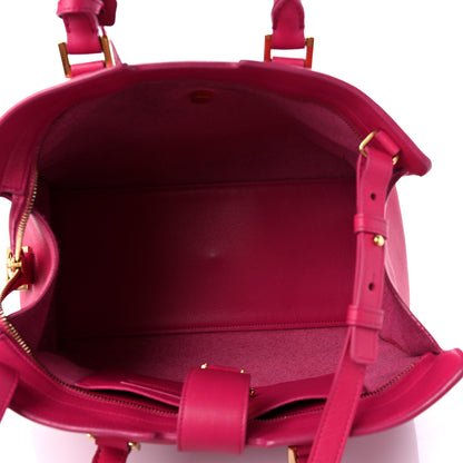 Saint Laurent Calfskin Small Monogram Cabas Fuchsia 6 of 16