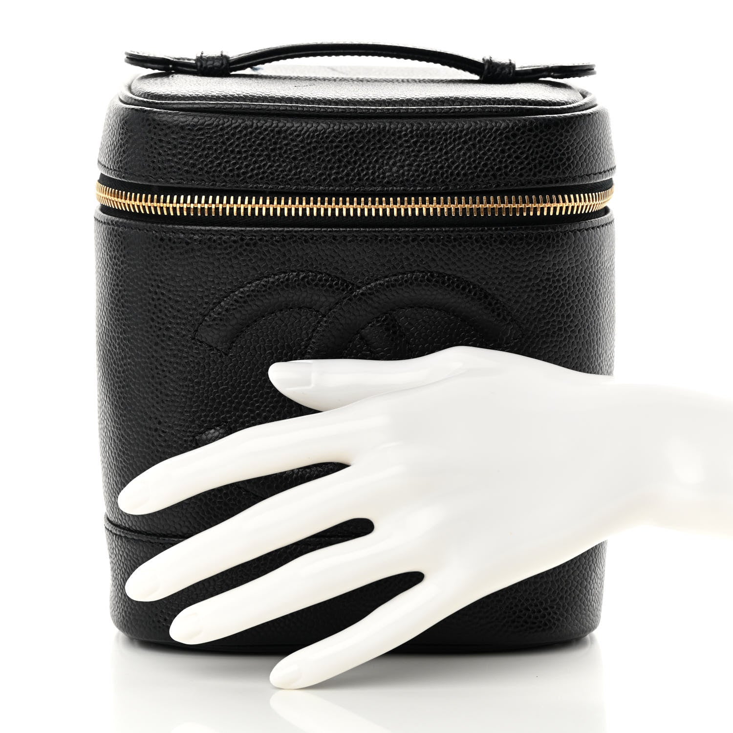 Chanel Caviar Vanity Cosmetic Case Black 2 of 10