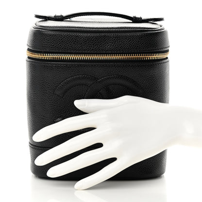 Chanel Caviar Vanity Cosmetic Case Black 2 of 10