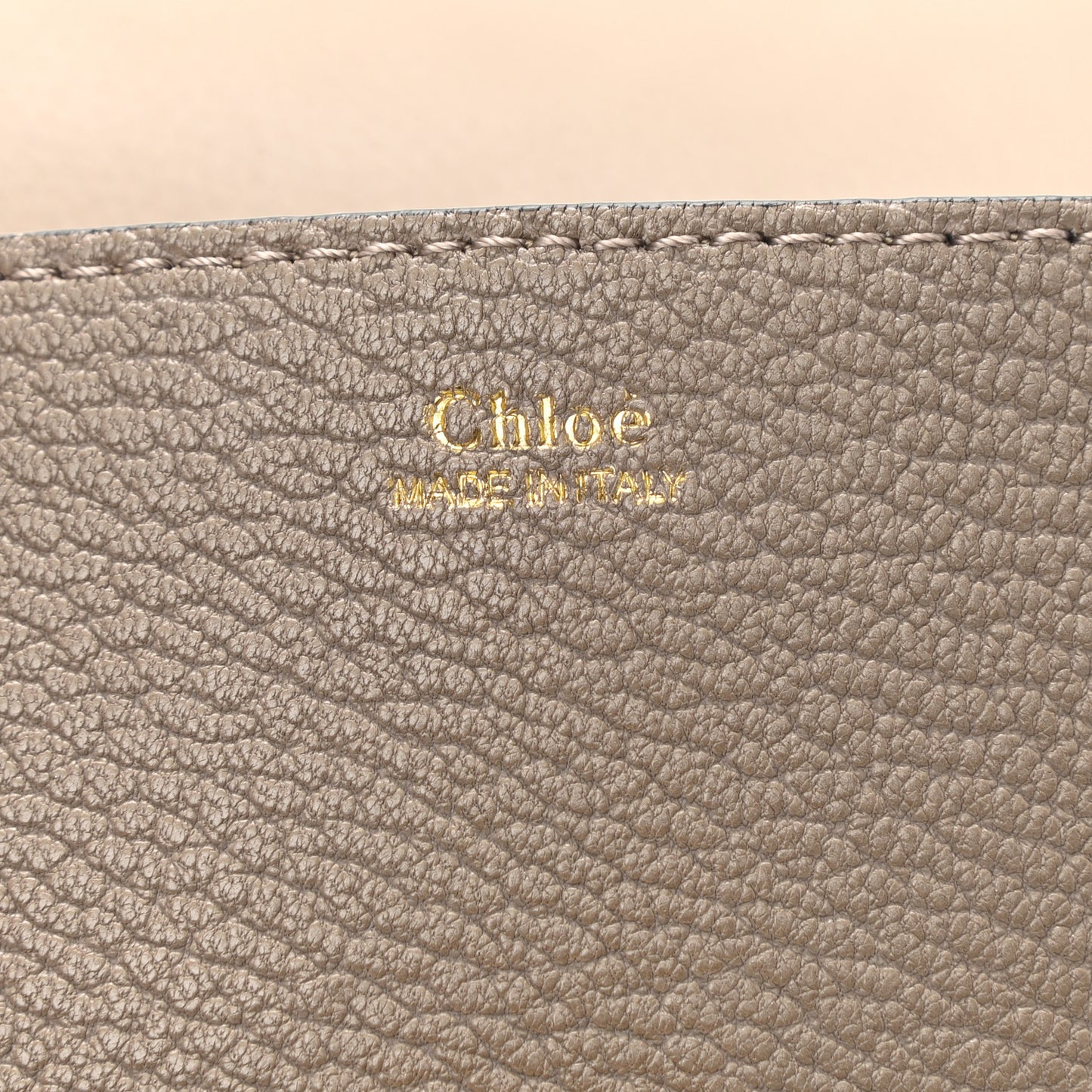 Grained Lambskin Drew Shoulder Bag Motty Grey