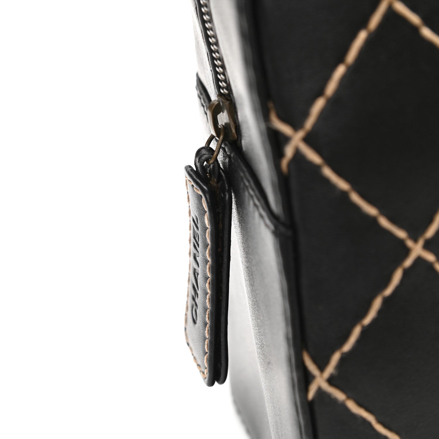 Chanel Calfskin Wild Stitch Top Handle Bag Black 12 of 13