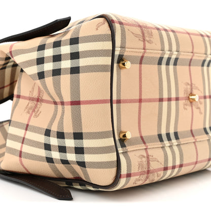 Burberry Haymarket Check Small Canterbury Tote Chocolate 9 of 12
