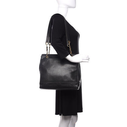 Chanel Caviar CC Shoulder Bag Black 2 of 10