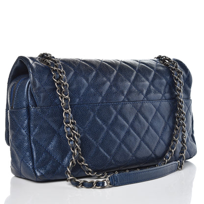 Chanel Iridescent Caviar Quilted Large Chic Flap Blue 3 of 15