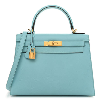 Hermes Epsom Kelly Sellier 28 Bleu Atoll 1 of 12