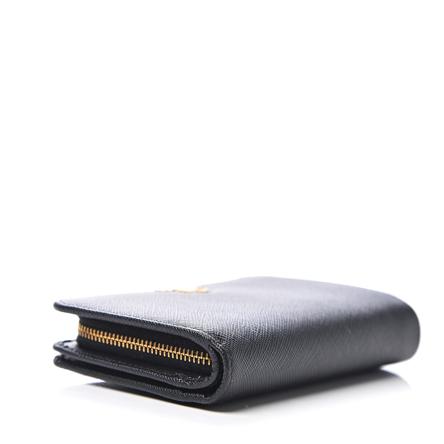 Saffiano Metal Compact Wallet Black