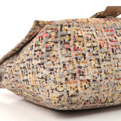 Fendi Zucchino Vitello Floral Forever Mama Baguette Pesca Giallo Saddler 8 of 12