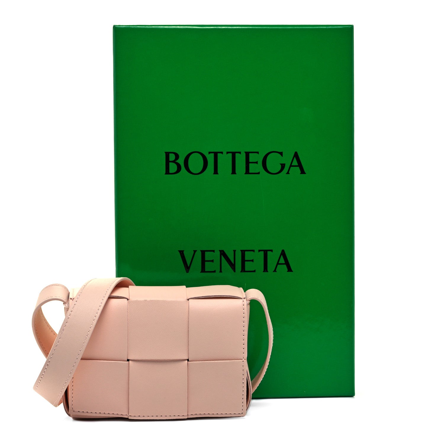 Bottega Veneta Lambskin Maxi Intreccio Candy Cassette Crossbody Bag Melon Washed 9 of 9