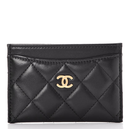 Chanel Lambskin Quilted Card Holder Black 1 of 9