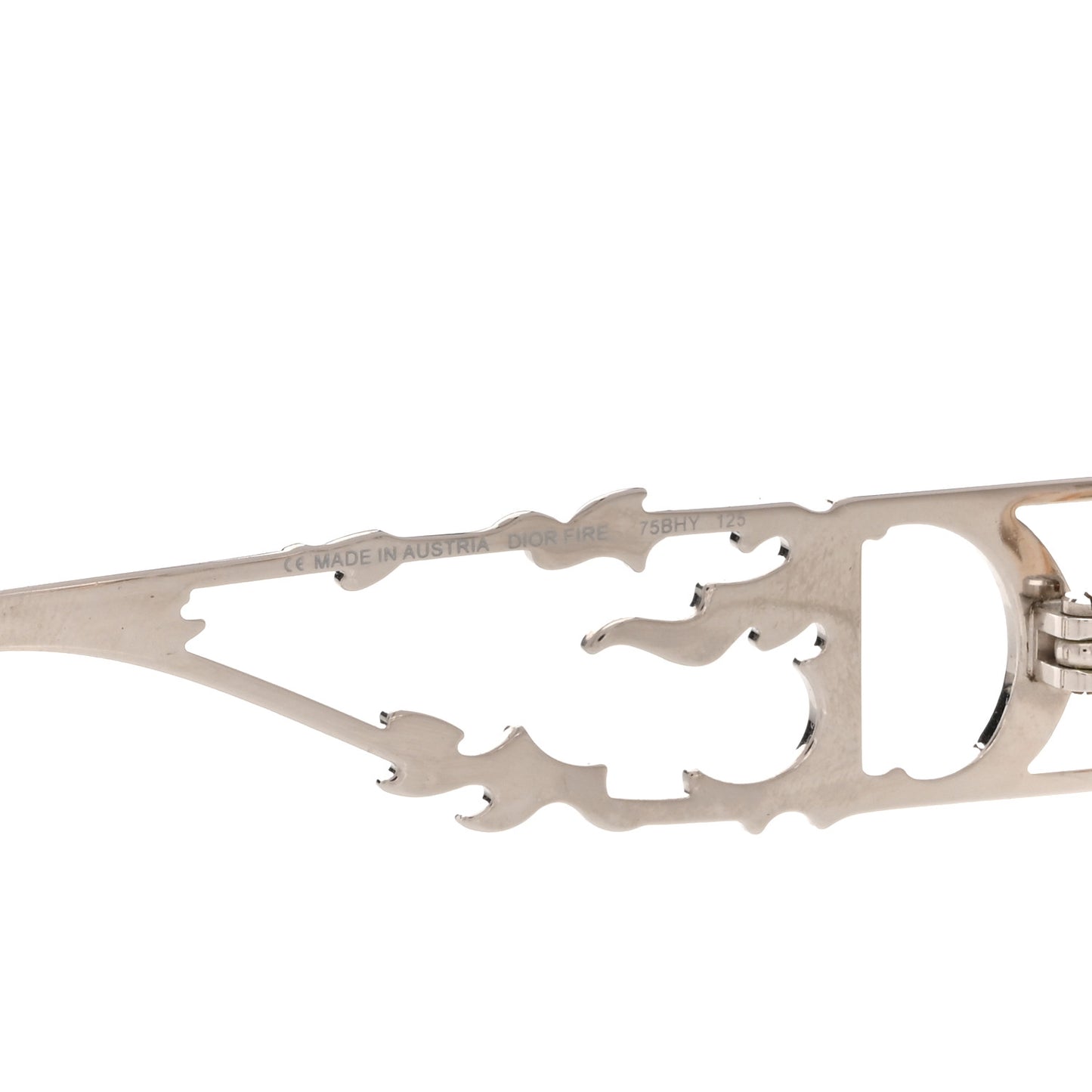 Metal Crystal DiorFire Sunglasses Silver