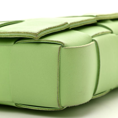 Bottega Veneta Lambskin Maxi Intrecciato Cassette Crossbody Bag Pistachio 9 of 10