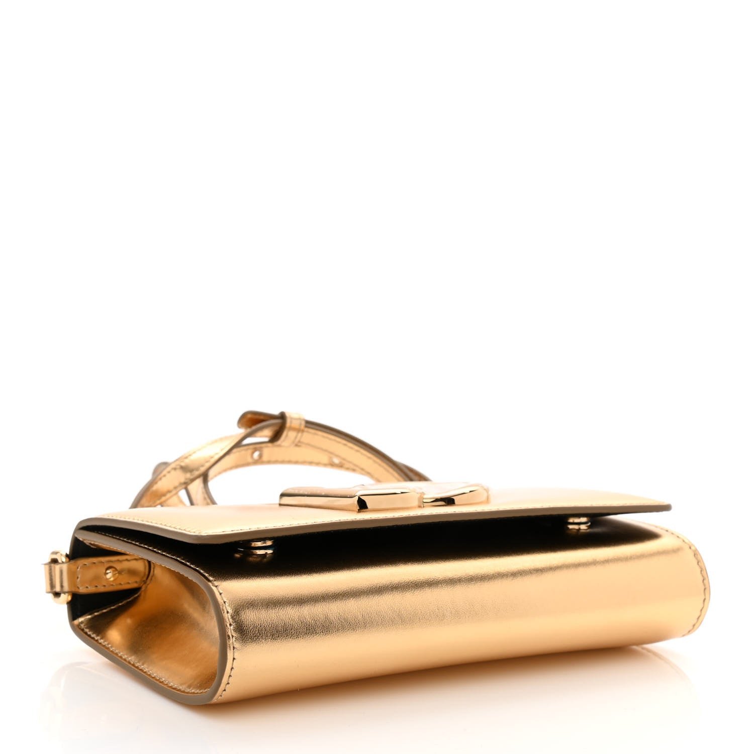 Dolce & Gabbana Metallic Lambskin DG 3.5 Clutch Gold 4 of 10