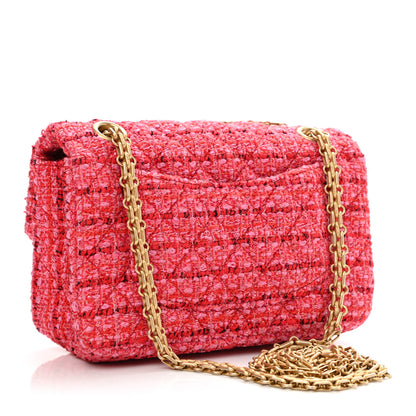 Chanel Tweed Quilted Mini 2.55 Reissue Flap Red Ecru Black 3 of 13