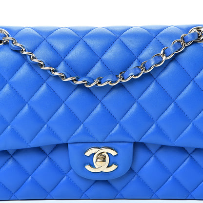 Chanel Lambskin Quilted Medium Double Flap Blue 7 of 14
