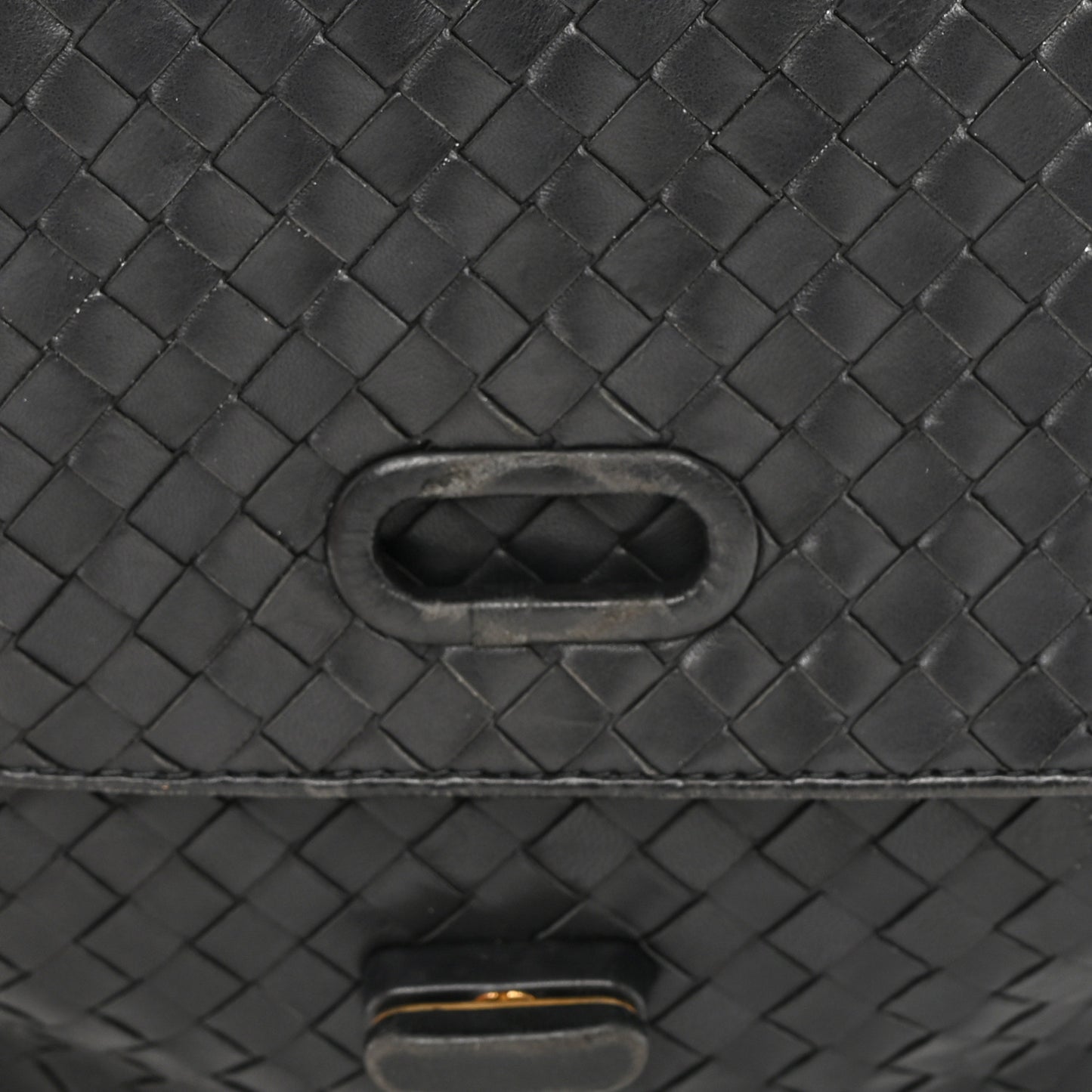 Nappa Intrecciato Top Handle Bag Black
