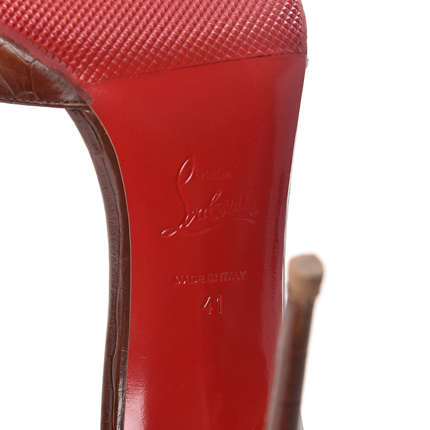 Christian Louboutin Calfskin Nil Harler 100 Ankle Strap Pumps 41 Cuoio 6 of 15