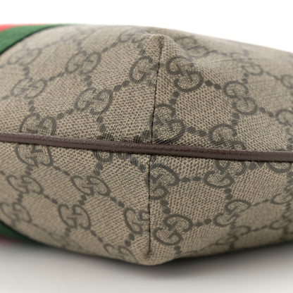 Gucci GG Supreme Monogram Web Small Ophidia Half Moon Hobo Brown 10 of 14