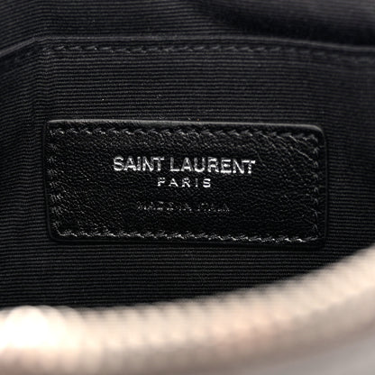 Saint Laurent Calfskin Matelasse Chevron Monogram A5 Wristlet Earth 6 of 7