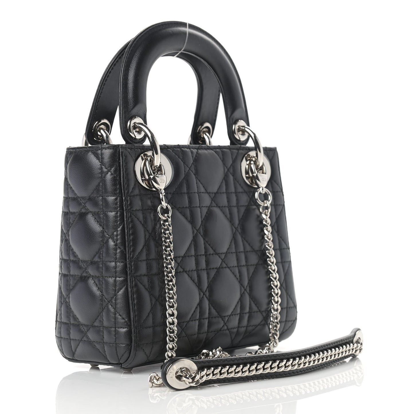 Lambskin Cannage Mini Lady Dior Black