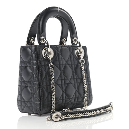 Christian Dior Lambskin Cannage Mini Lady Dior Black 2 of 13