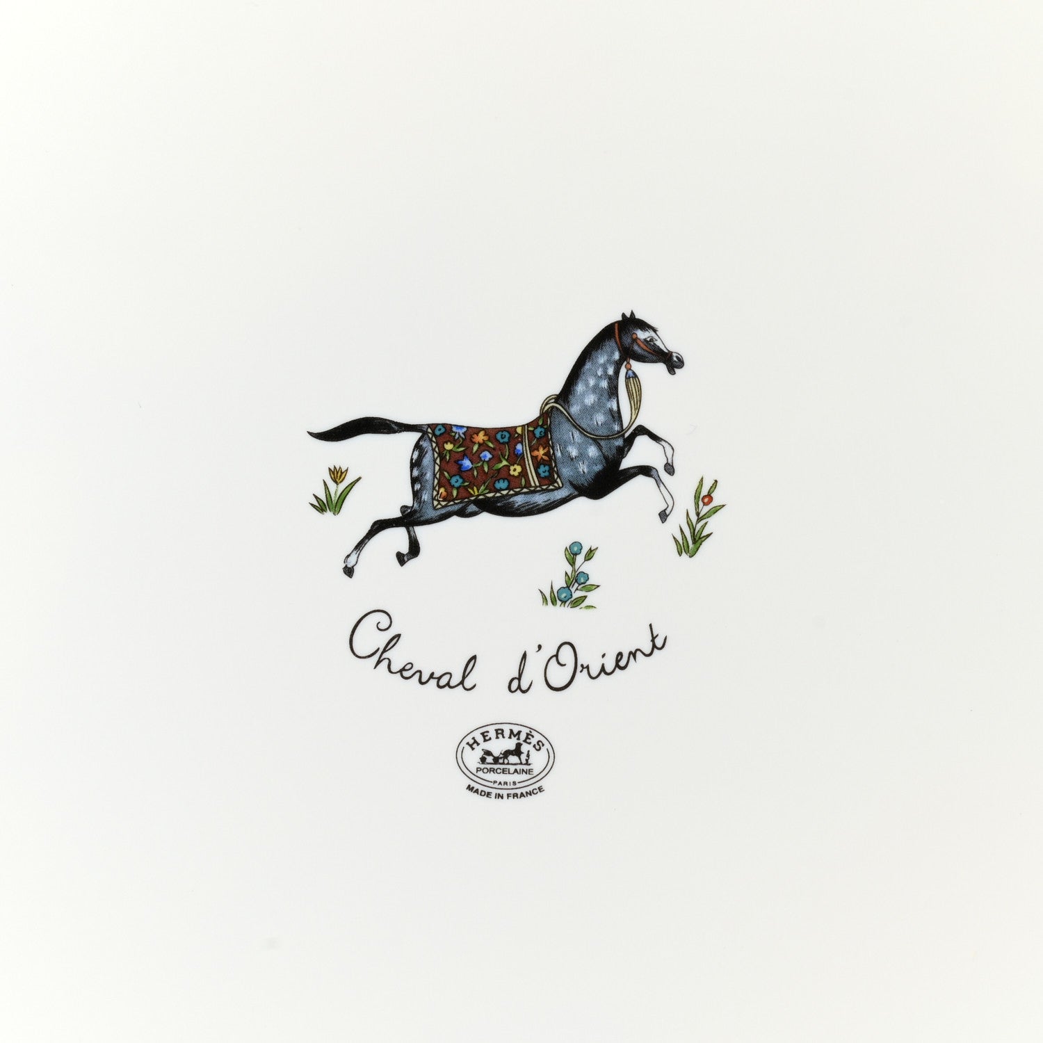 Hermes Porcelain Cheval D'Orient Tart Platter 4 of 7