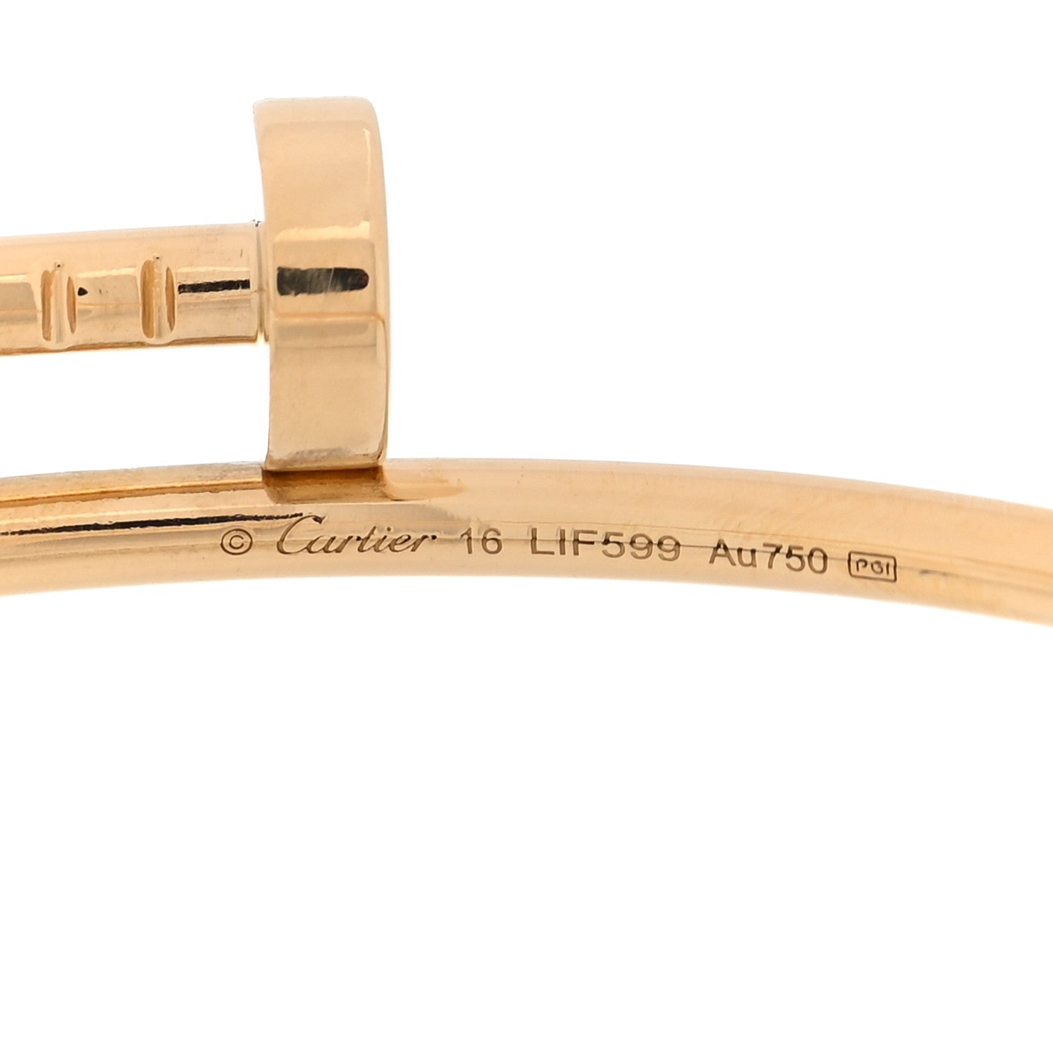 Cartier 18K Yellow Gold Small Juste Un Clou Bracelet 3 of 4