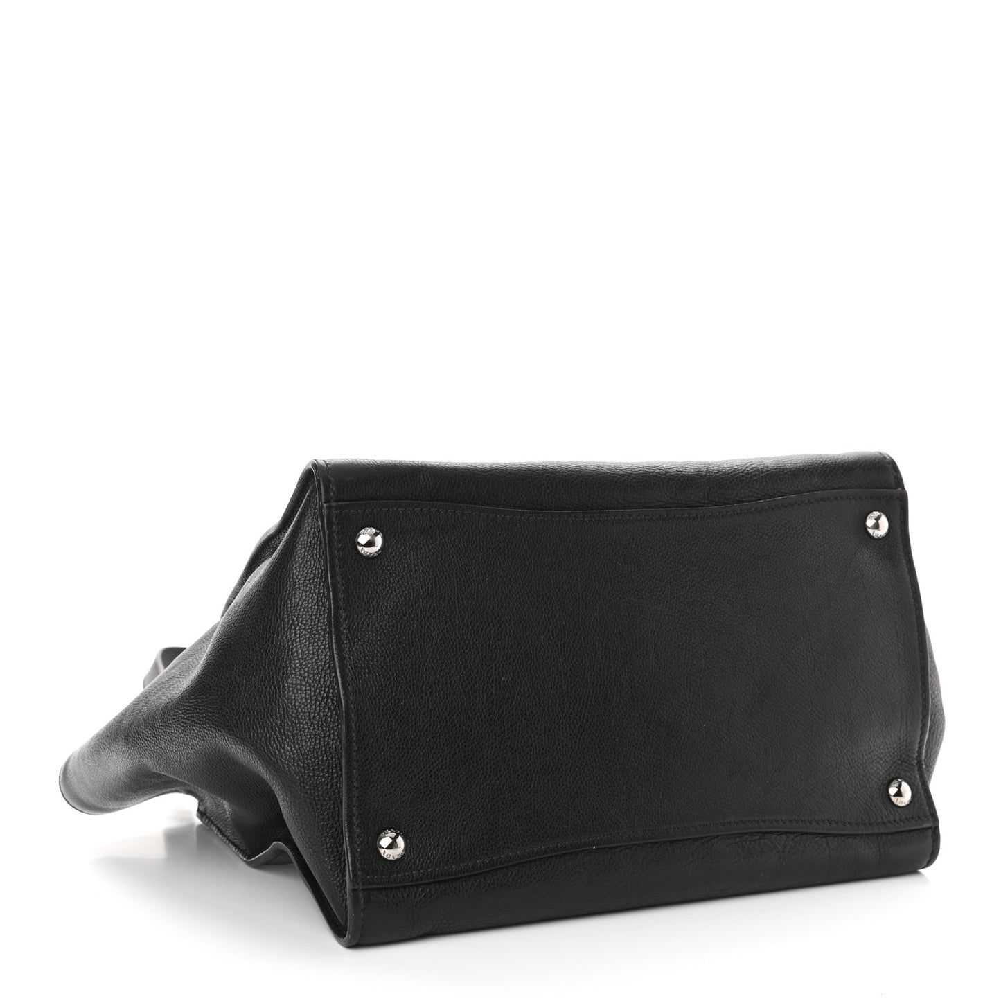 City Calf Medium Galleria Double Zip Tote Black