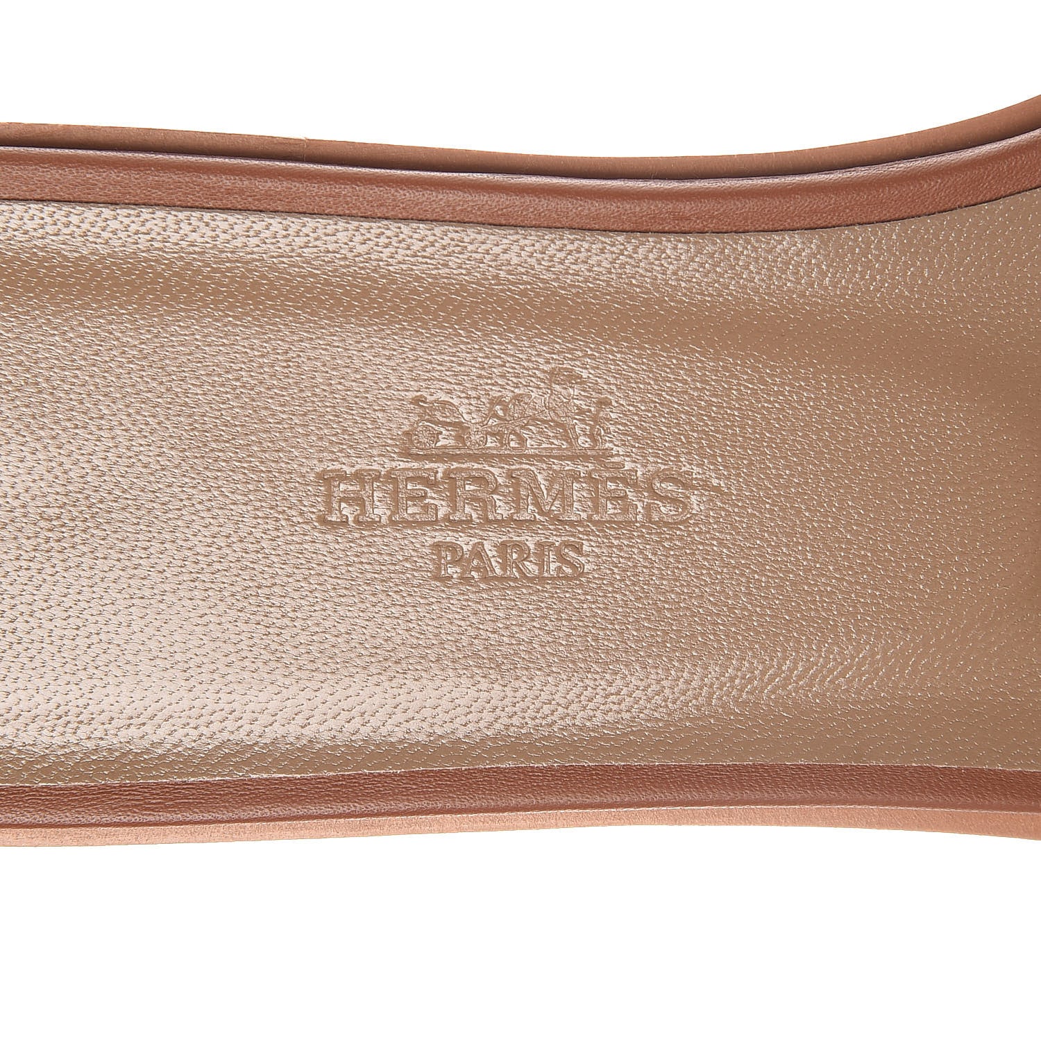 Hermes Box Calfskin Oran Sandals 36.5 Gold 7 of 8