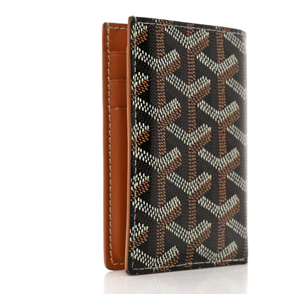 Goyard Goyardine Saint Pierre Card Holder Black Gold 4 of 8