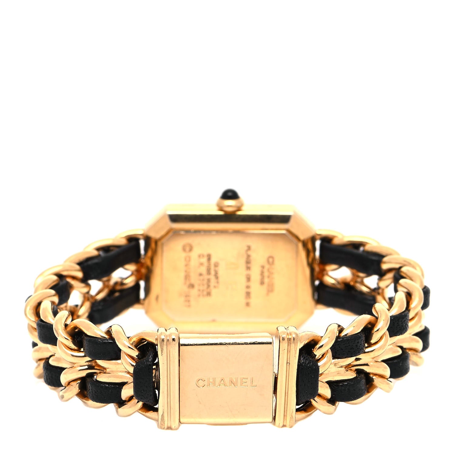 Chanel Stainless Steel Lambskin 20mm Chain Premiere Quartz Watch Gold M 3 of 4