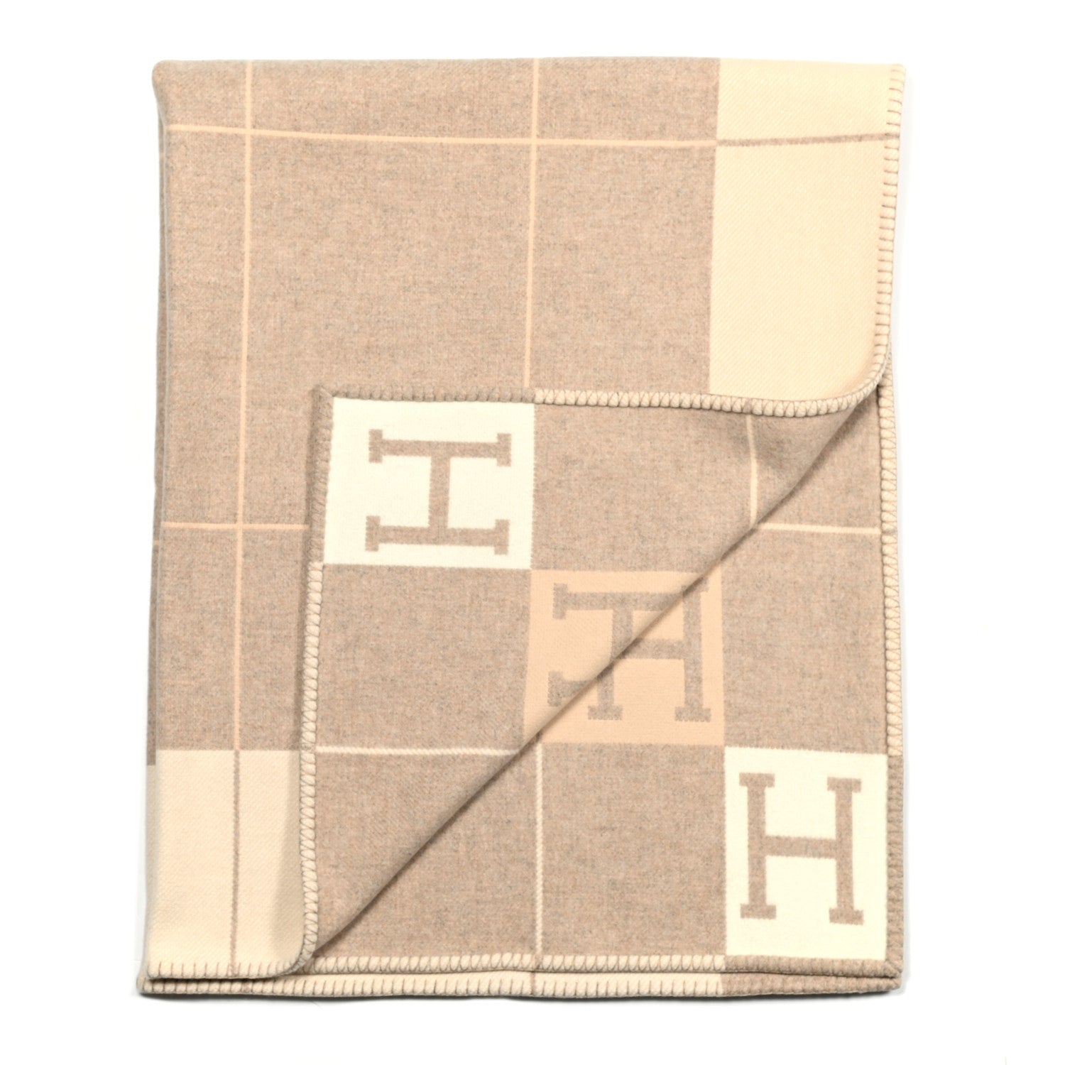 Hermes Wool Cashmere Avalon III Blanket Coco Camomille 2 of 3