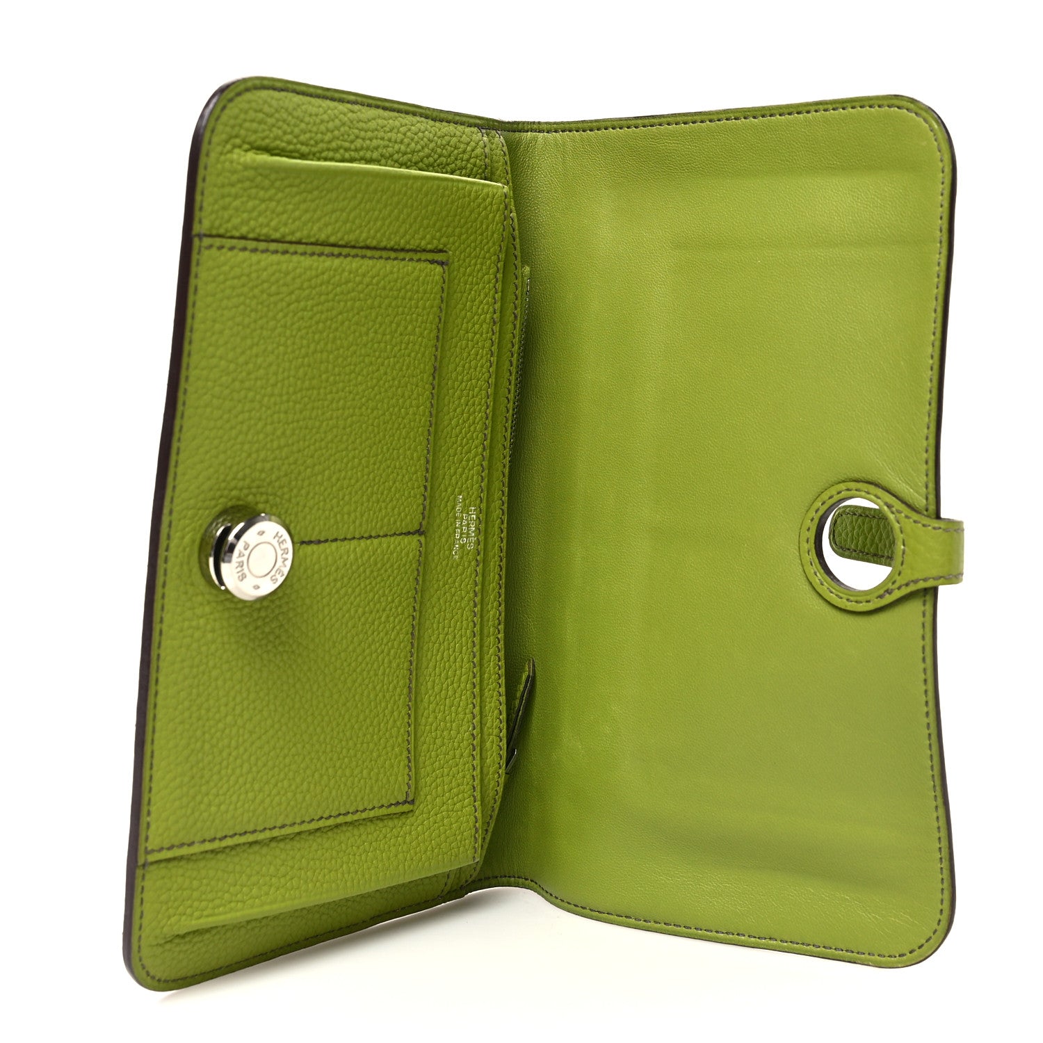 Hermes Togo Dogon Duo Wallet Vert Anis 6 of 8
