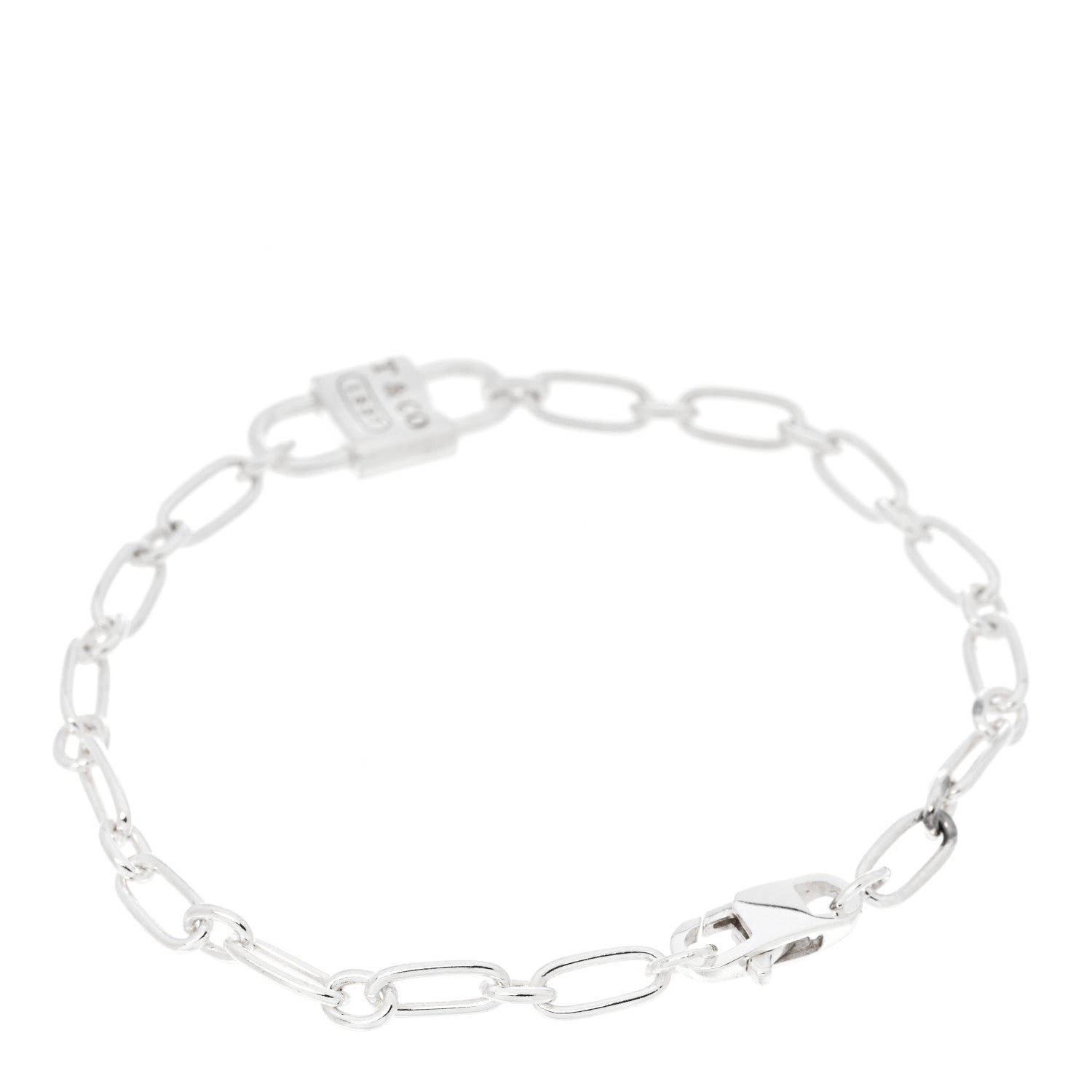Tiffany Sterling Silver 1837 Lock Bracelet 2 of 5