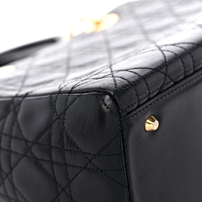 Christian Dior Lambskin Cannage Medium Lady Dior Black 9 of 13