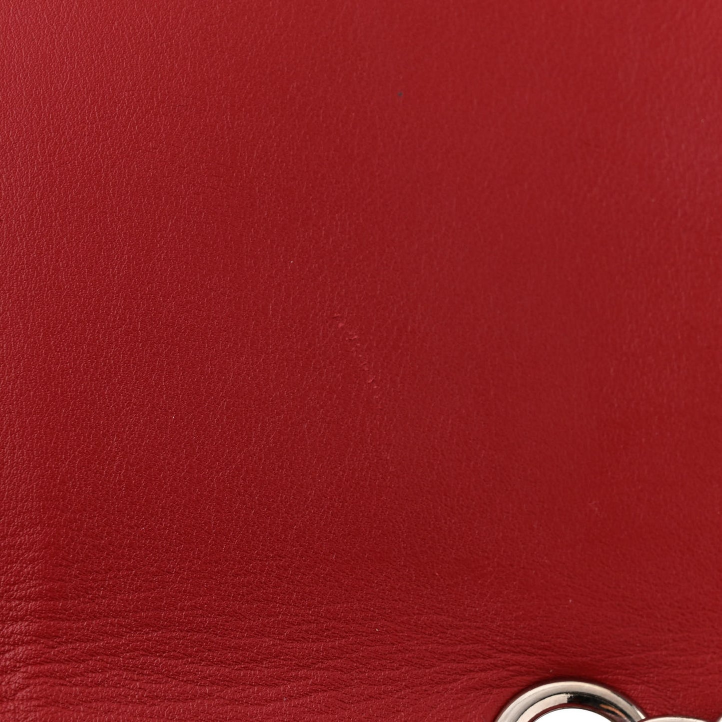 Patent Calfskin Quilted Medium Bubble CC Flap Dark Red