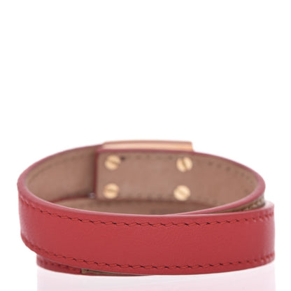 Fendi Nappa Double Strand Bracelet Red Camel 3 of 6