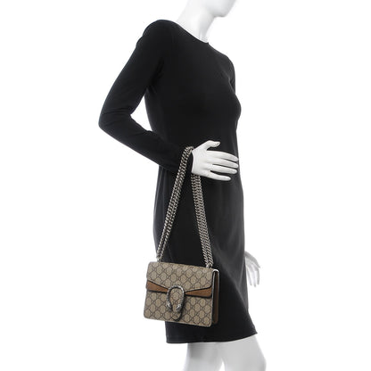 Gucci GG Supreme Monogram Mini Dionysus Shoulder Bag Taupe 3 of 11