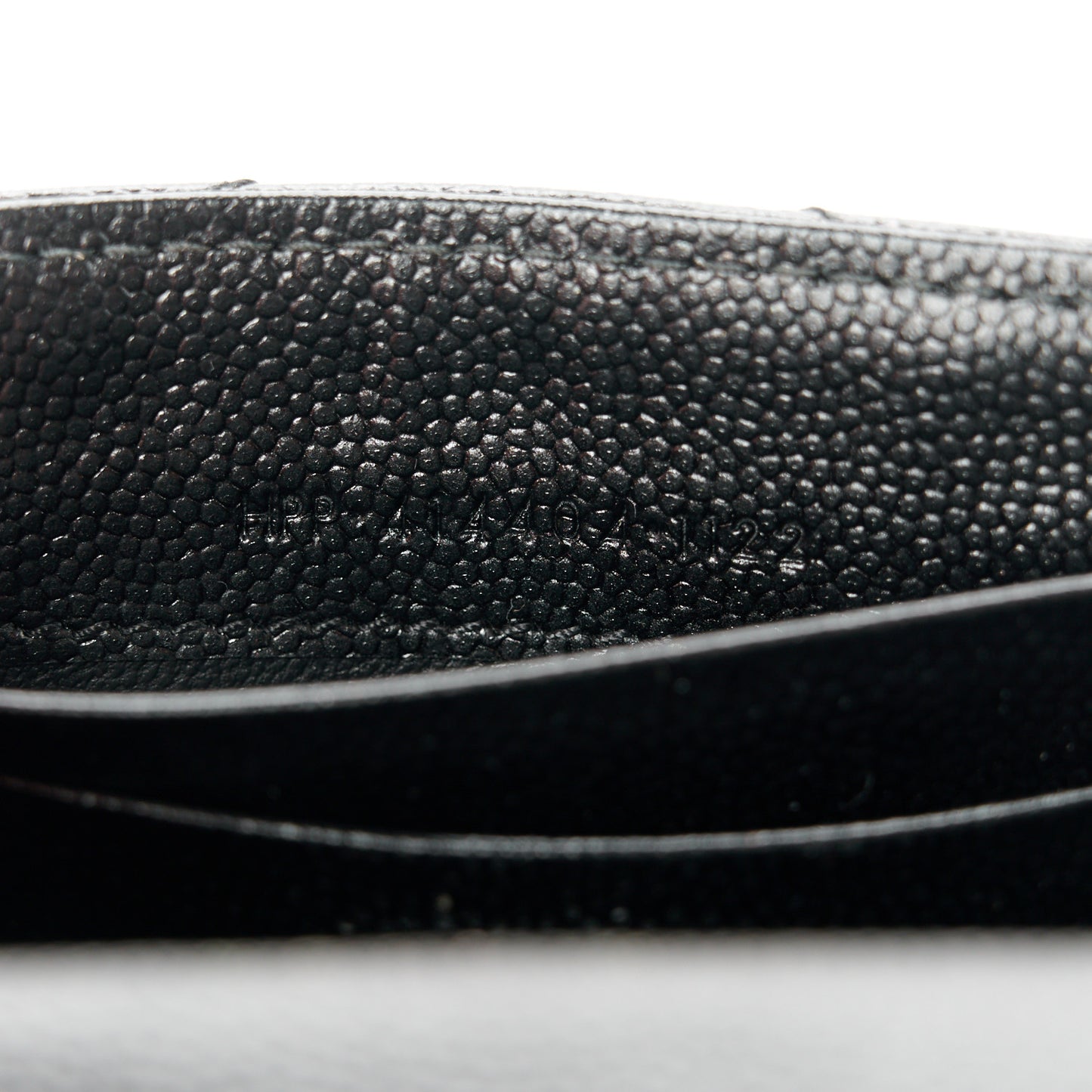 Grain De Poudre Matelasse Chevron Small Monochrome Monogram Envelope Wallet Black
